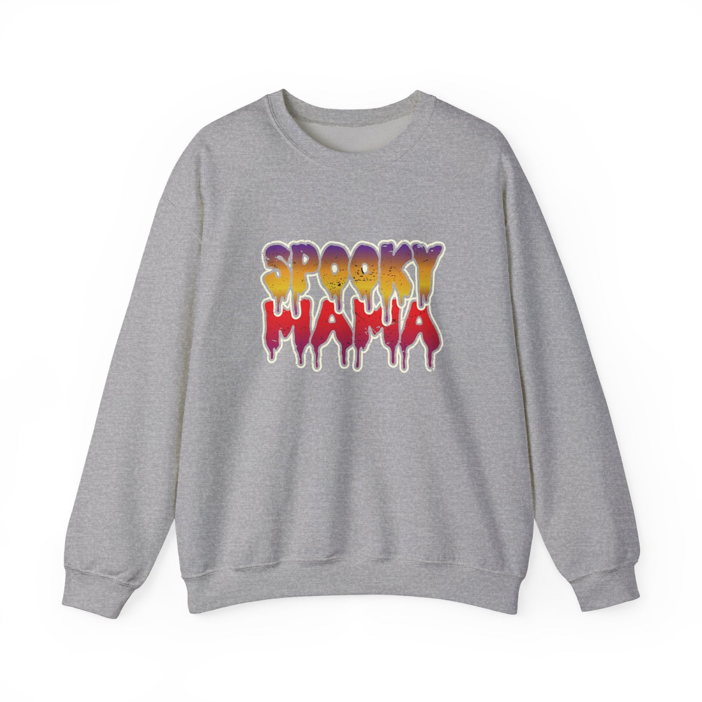 Spooky Mama Crewneck Sweatshirt, Halloween Sweatshirt, Gift for Moms, Cozy Fall Apparel, Unisex Holiday Clothing