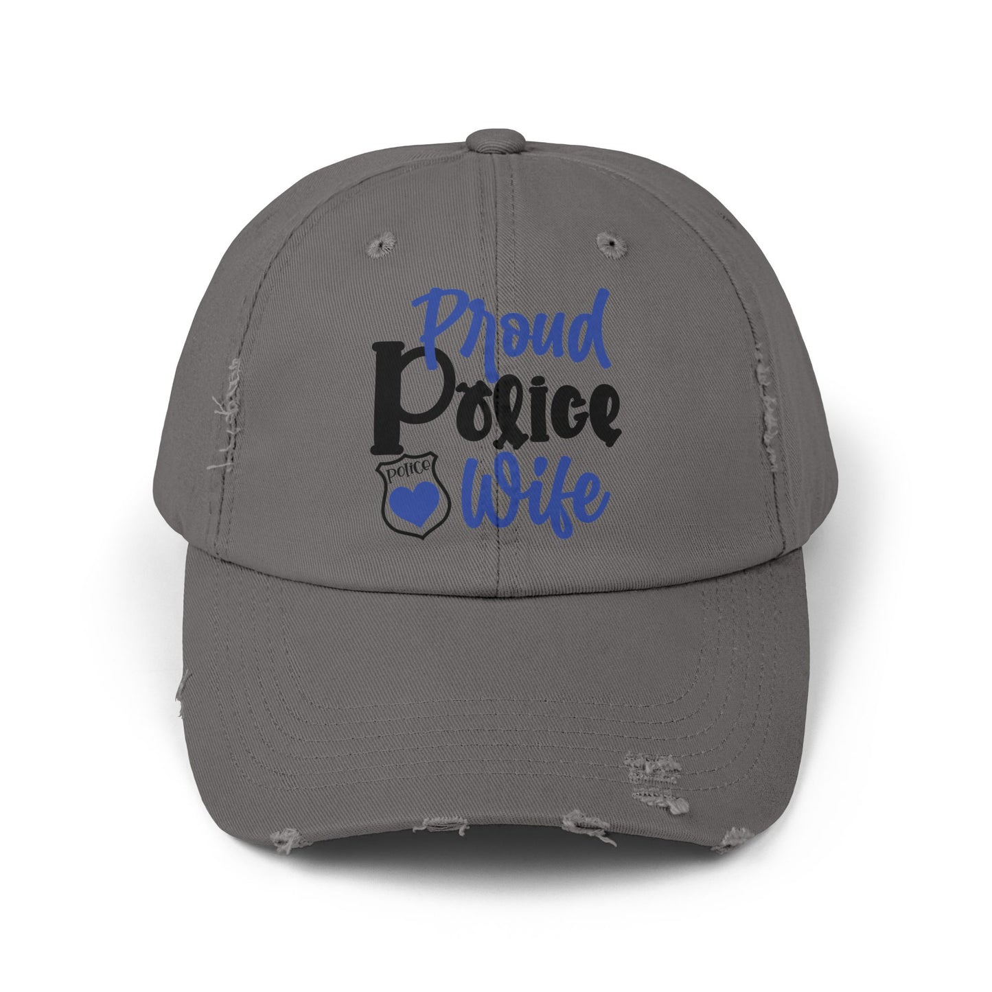 Proud Police Wife Cap, Unisex Distressed Cap for Police Family, Supportive Police Wife Gift, Casual Everyday Hat, Unique Law [...]