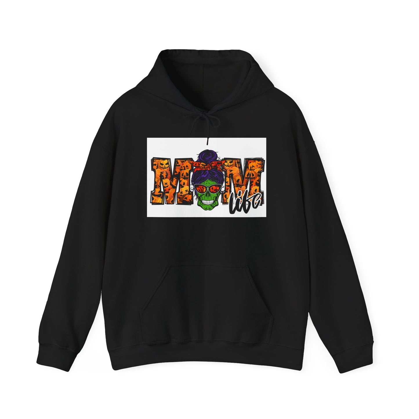 Mom Life Skull Graphic Hoodie - Unisex Heavy Blend Sweatshirt