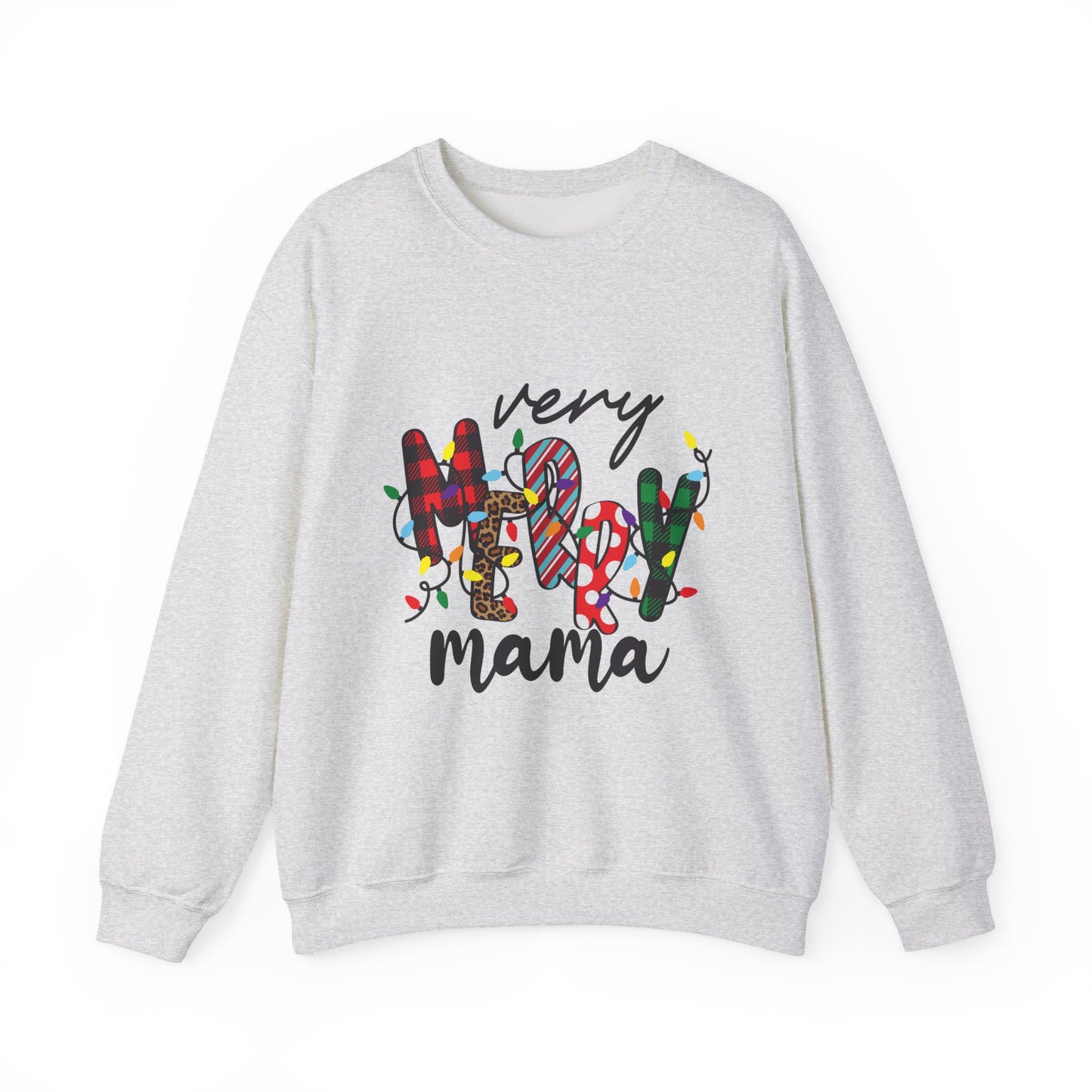 Very Merry Mama Sweatshirt | Christmas Mom Holiday Crewneck