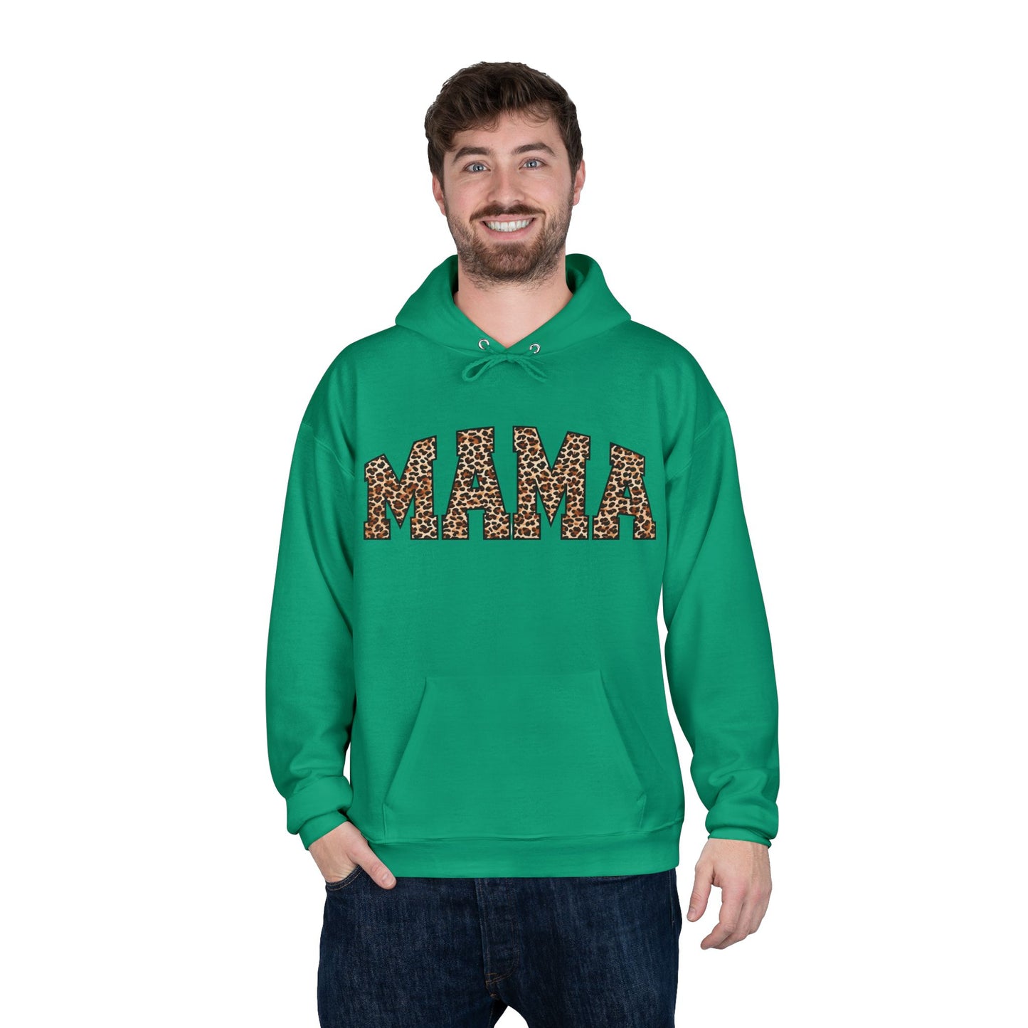 Leopard Print Mama Hoodie - Unisex EcoSmart® Pullover Sweatshirt