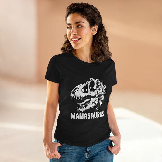 Mamasaurus Graphic Tee - Fun Women's Midweight Cotton T-Shirt