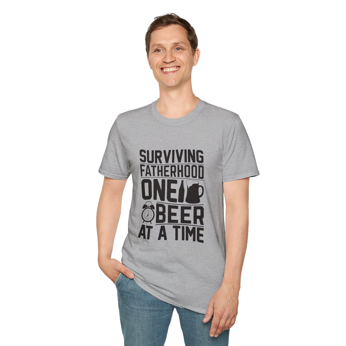 Surviving Fatherhood Unisex T-Shirt - One Beer at a Time