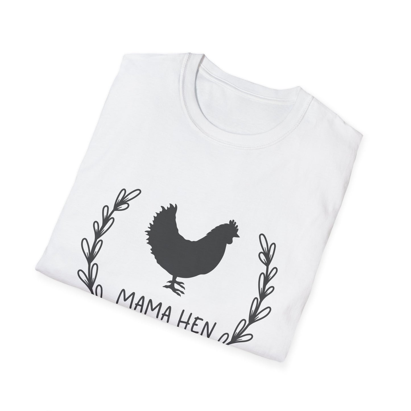 Mama Hen Unisex Softstyle T-Shirt - Cute Farmhouse Design for Chicken Lovers