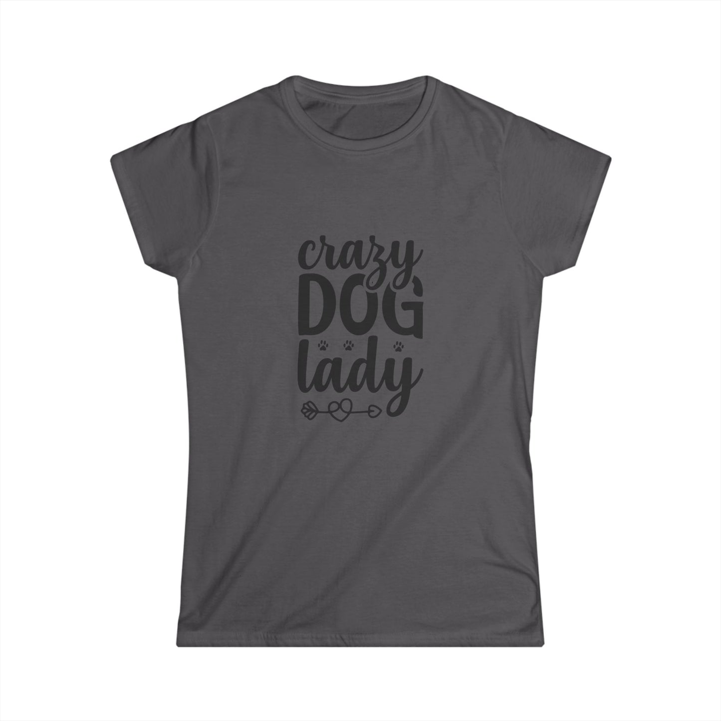 Crazy Dog Lady Women's Softstyle Tee - Perfect Gift for Dog Lovers