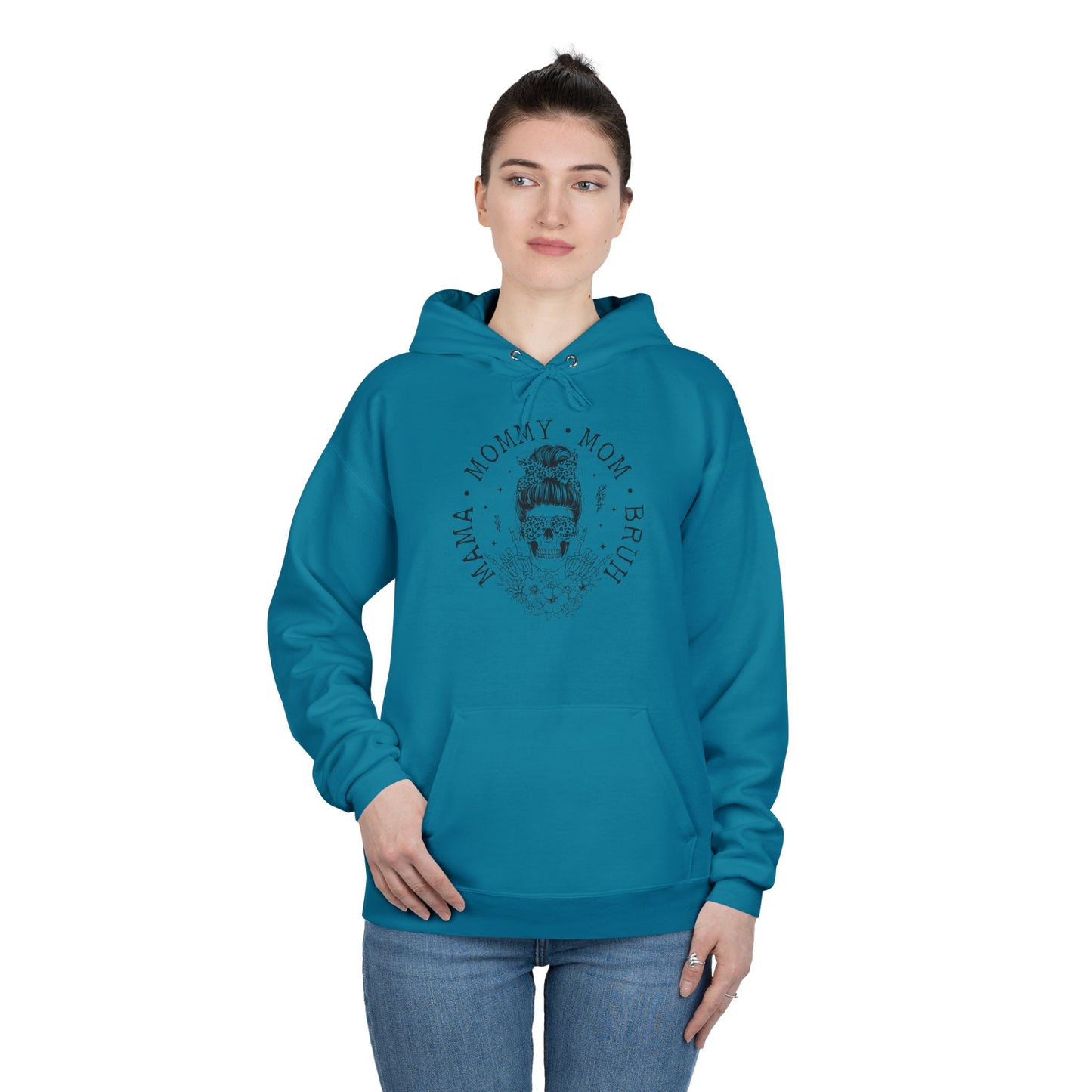 Skull Mom Hoodie - Unisex Eco-Friendly Pullover Sweatshirt for Mothers