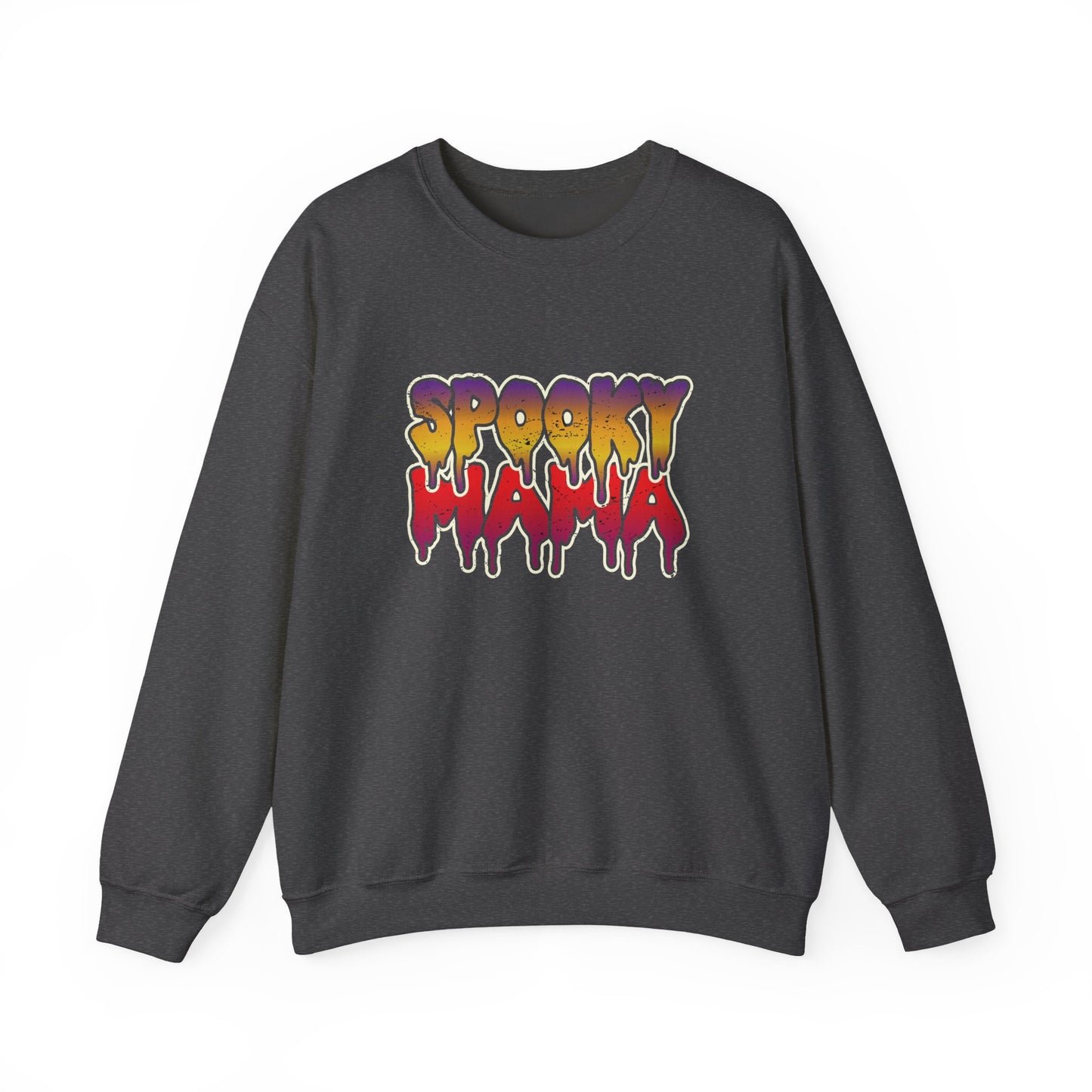Spooky Mama Crewneck Sweatshirt, Halloween Sweatshirt, Gift for Moms, Cozy Fall Apparel, Unisex Holiday Clothing
