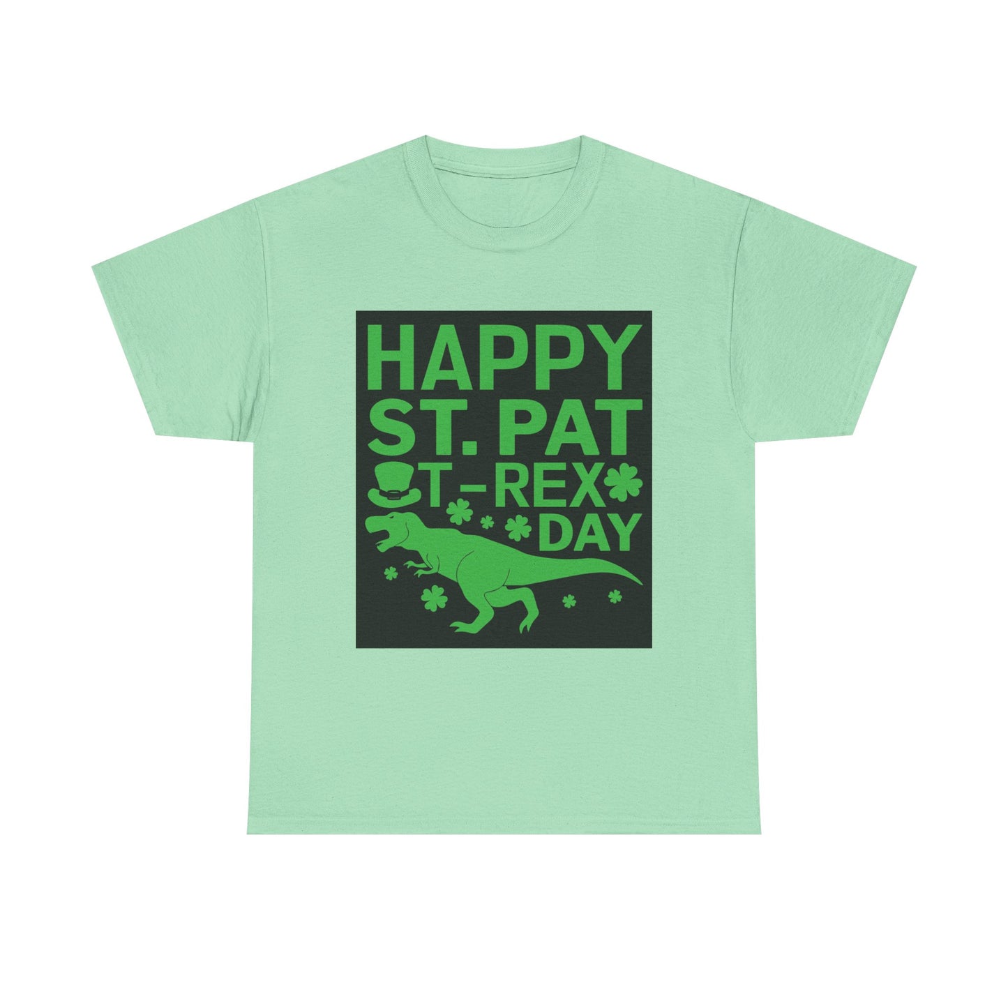 Happy St. Patrick's Day T-Rex Unisex Heavy Cotton Tee