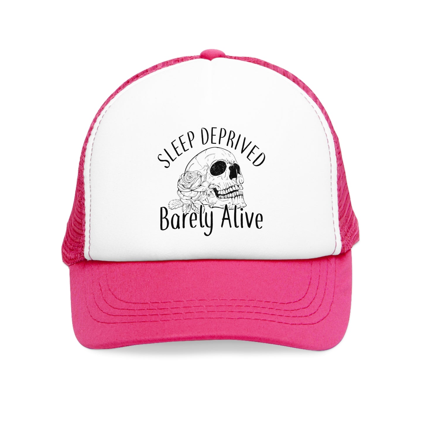 Sleep Deprived Barely Alive Mesh Cap - Trendy Comfort for Night Owls