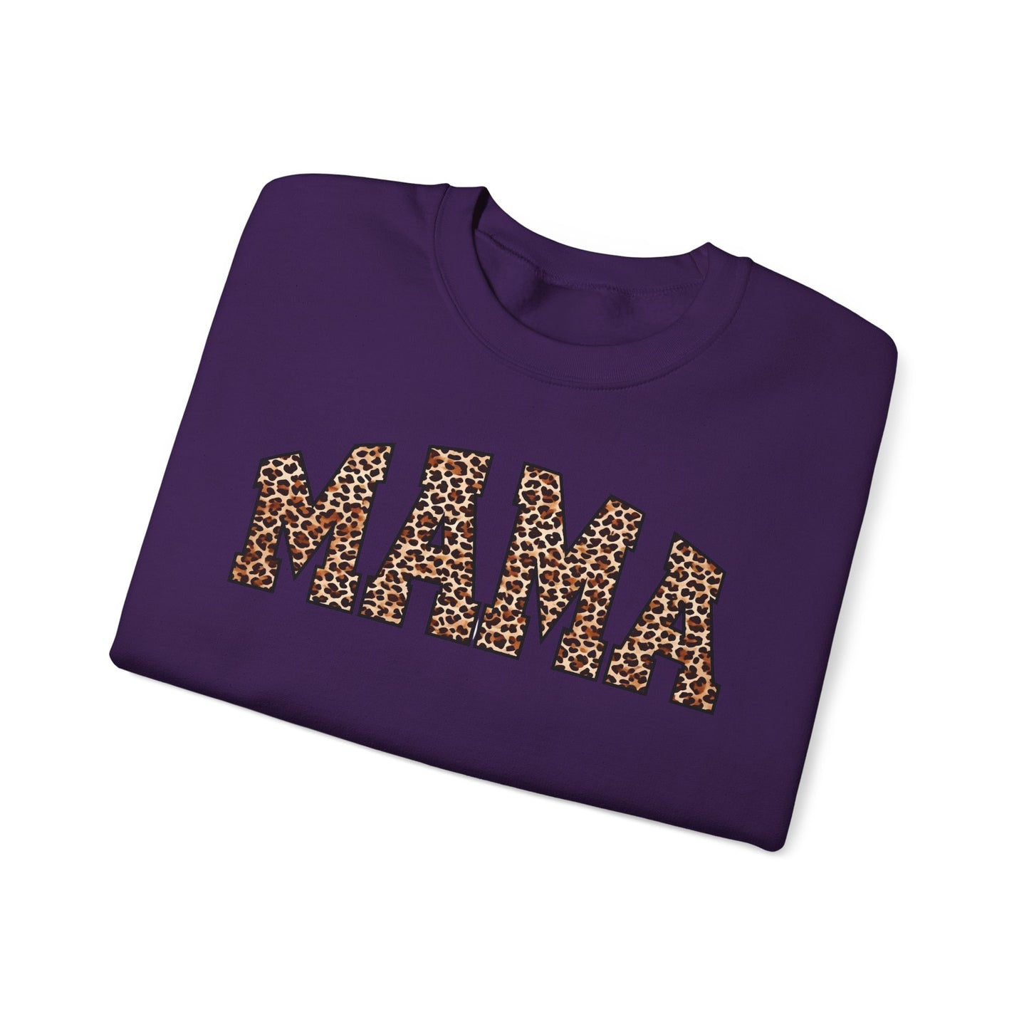 Mama Leopard Print Crewneck Sweatshirt - Unisex Heavy Blend™