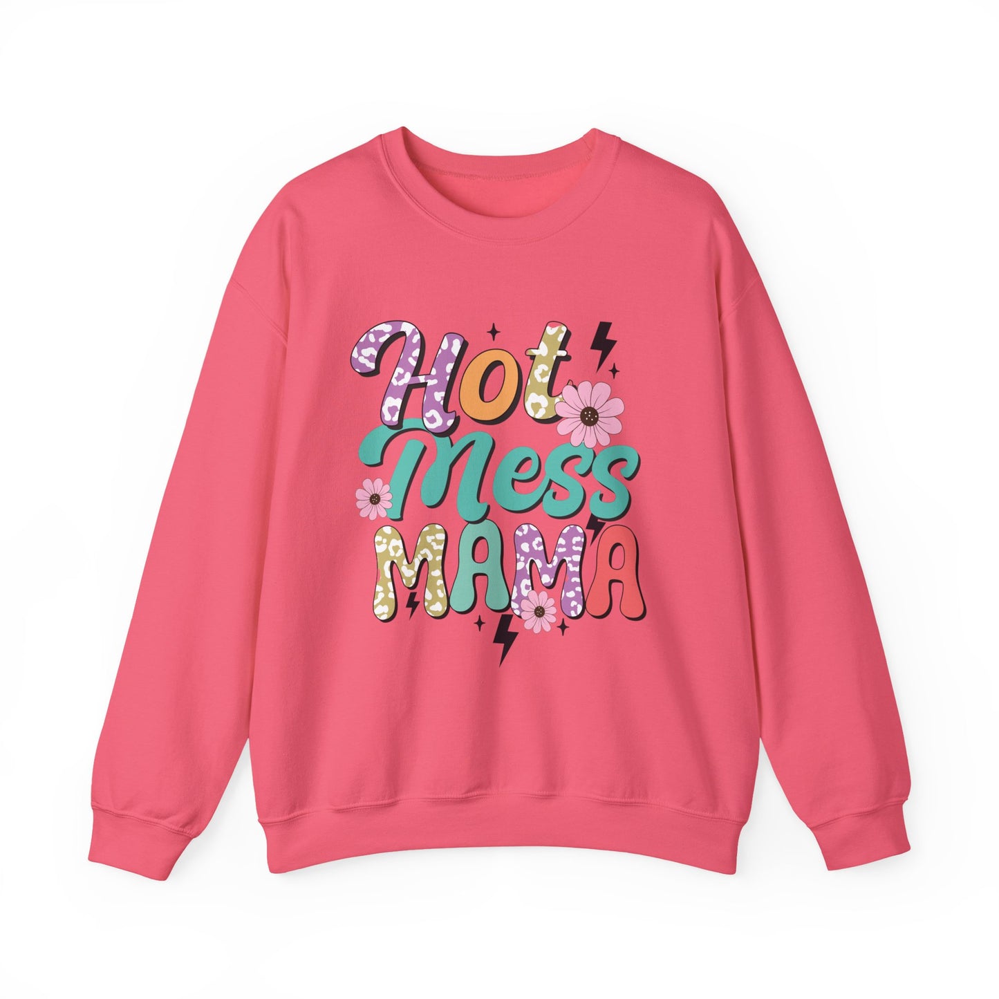 Hot Mess Mama Sweatshirt | Cozy Gift for Moms | Fun and Stylish Crewneck | Perfect for Casual Wear, Birthdays, Mother’s Day, Celebrations