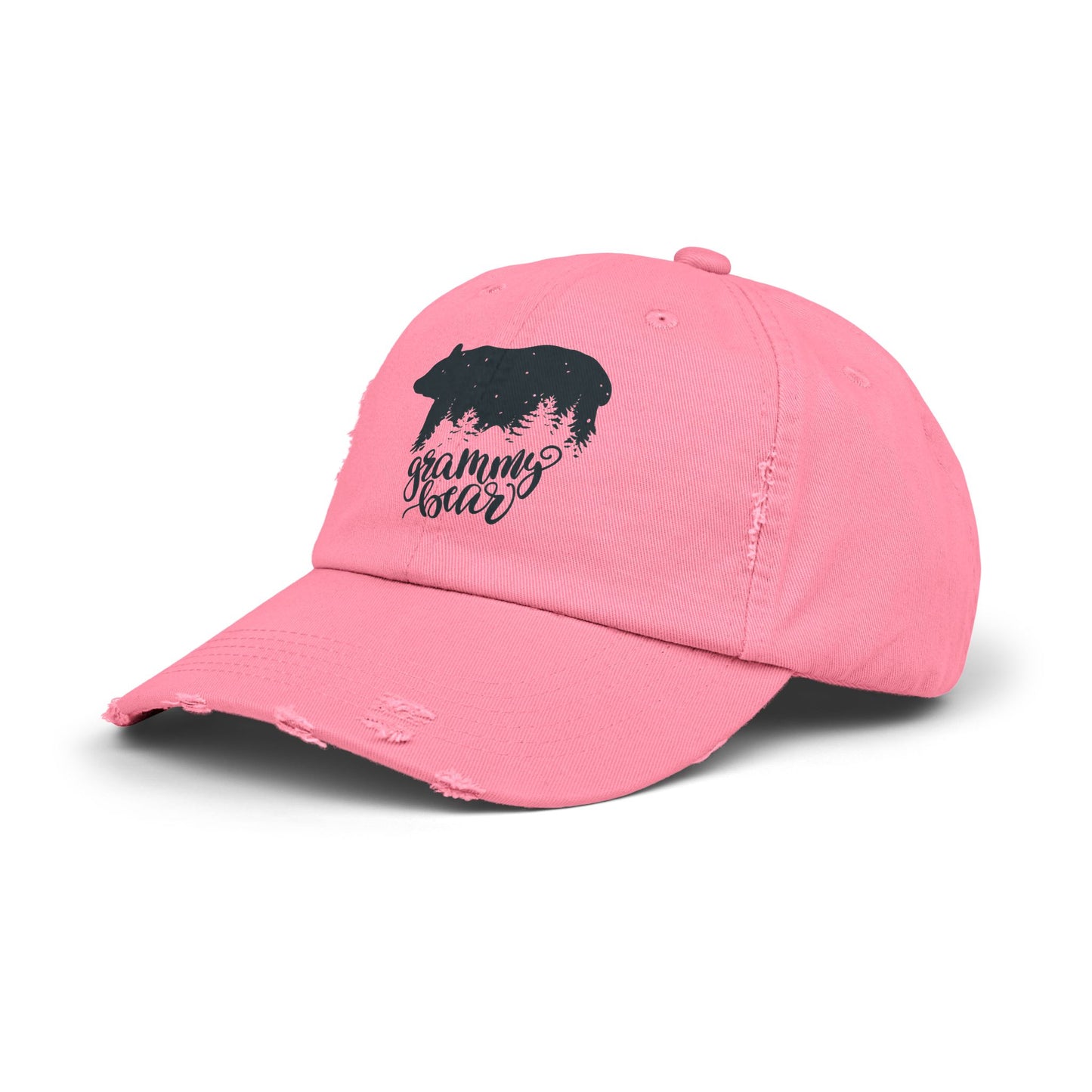 Grizzly Bear Distressed Cap for Grandma - Unisex Fun Hat