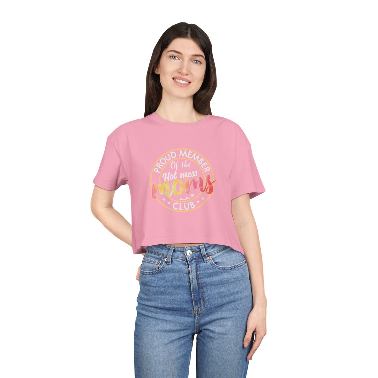Stylish Mom Crop Tee | Trendy Women’s T-Shirt, Mother's Day Gift, Casual Wear, Summer Outfits, Relaxed Fit