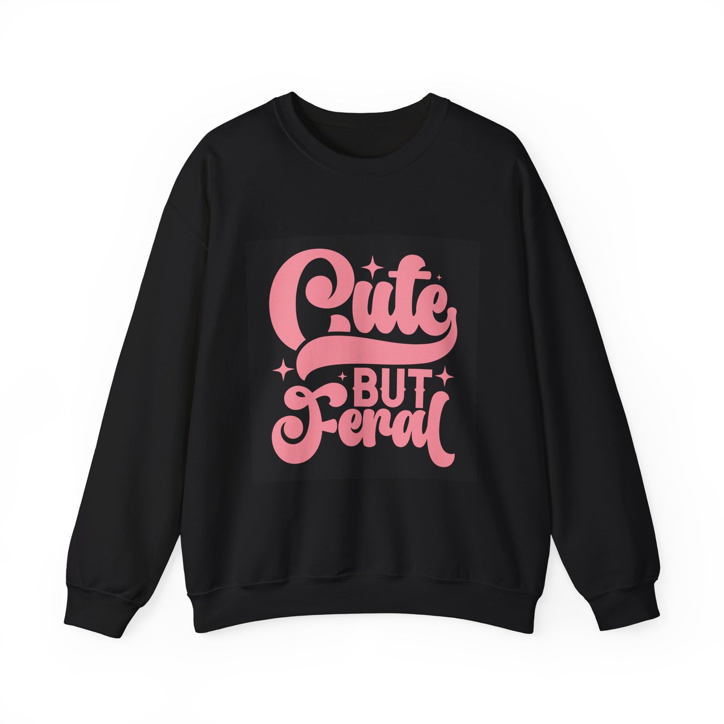 Cute But Feral Unisex Heavy Blend Crewneck Sweatshirt - Cozy & Stylish