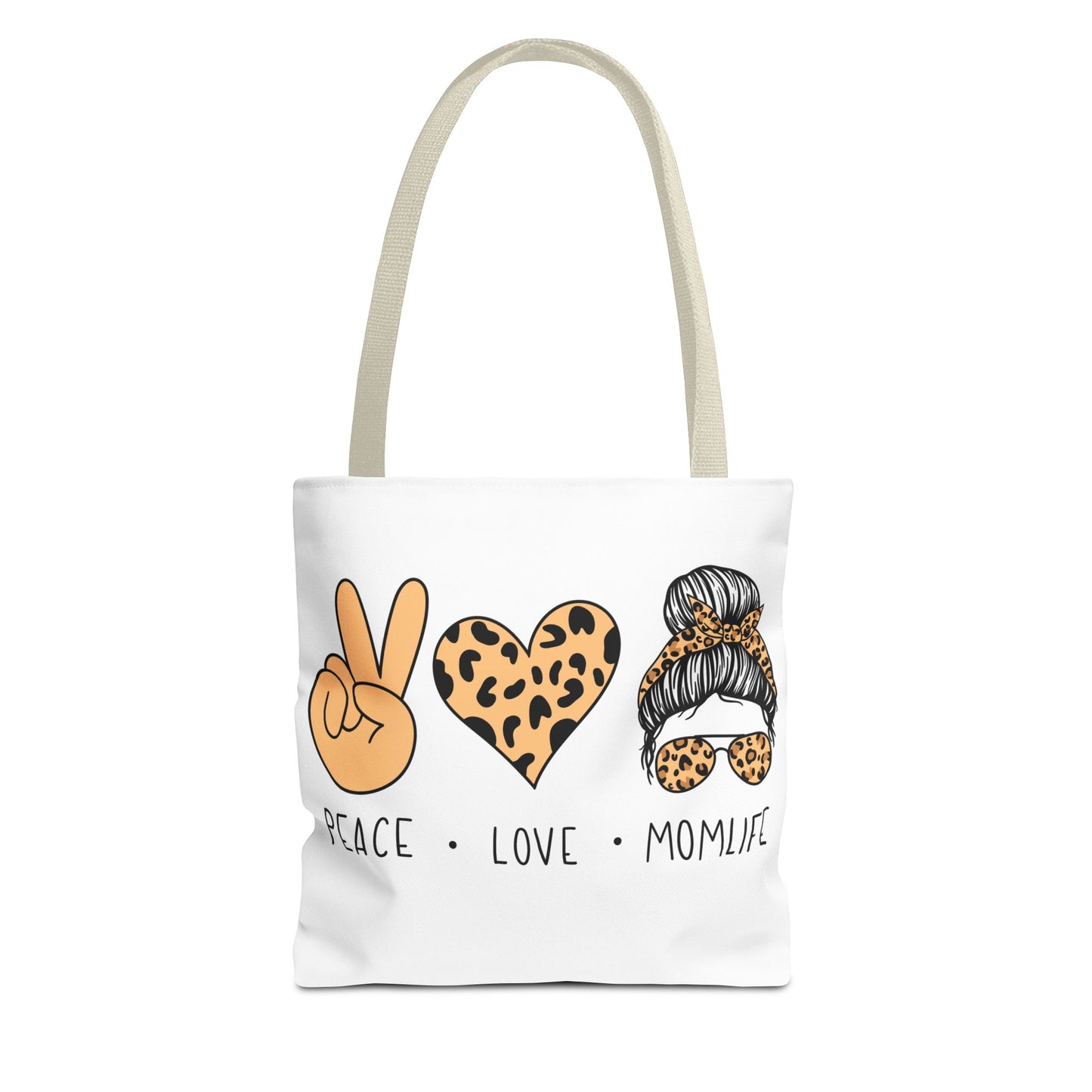 Peace Love Momlife Tote Bag - Stylish & Functional for Every Mom