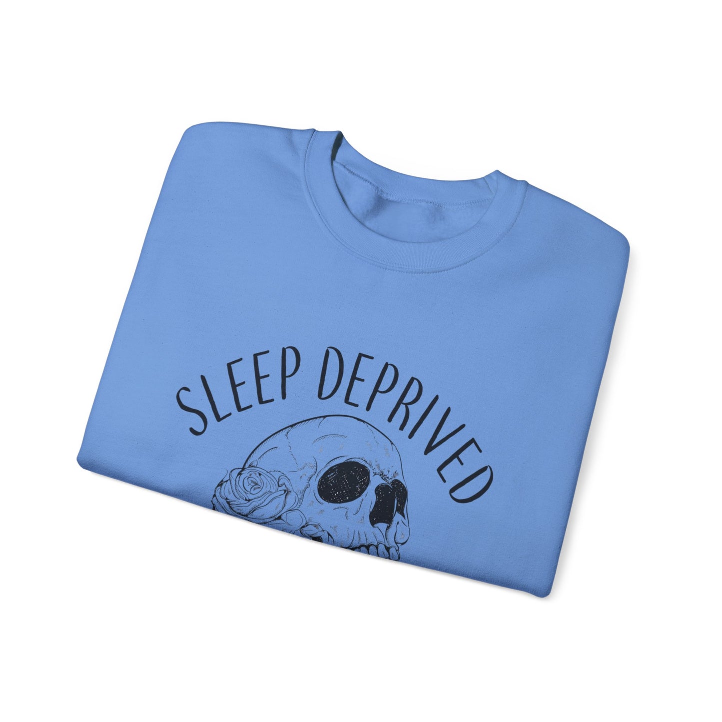 Sleep Deprived Skull Crewneck Sweatshirt - Casual Unisex Style