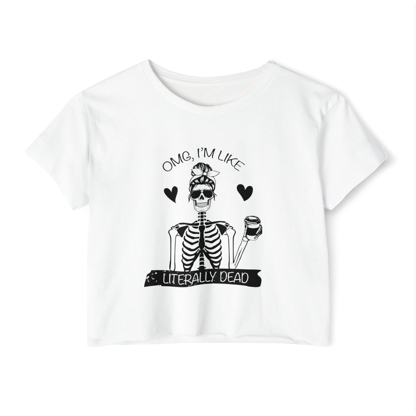 Women's Festival Crop Top, Fun Summer Tee, Halloween Party Shirt, Trendy Graphic Top, Casual Weekend Outfit