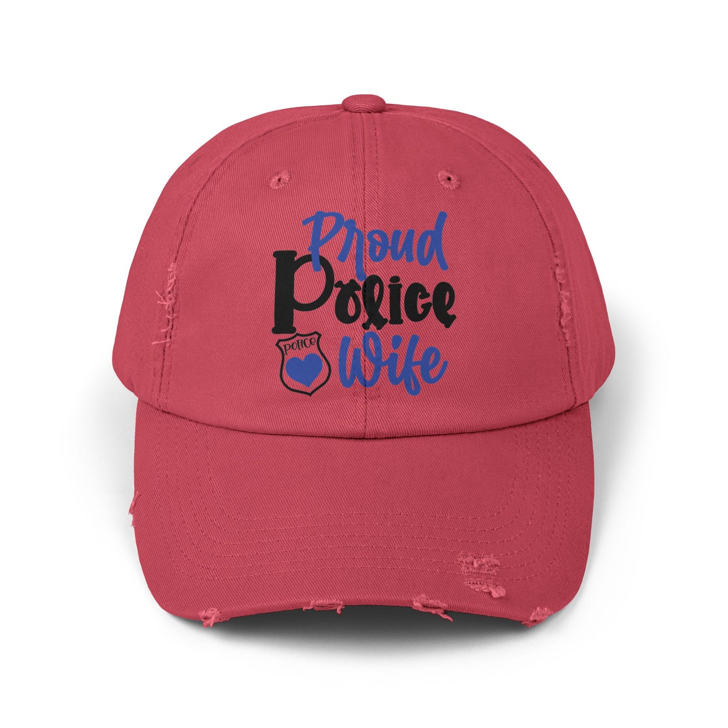 Proud Police Wife Cap, Unisex Distressed Cap for Police Family, Supportive Police Wife Gift, Casual Everyday Hat, Unique Law [...]