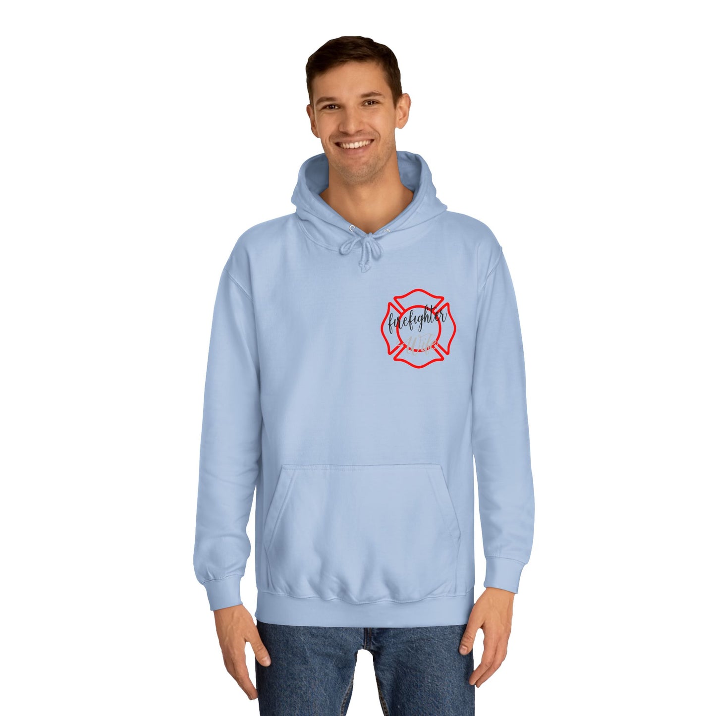 Firefighter Wife Unisex College Hoodie – Stylish Comfort for Celebrating Love & Dedication