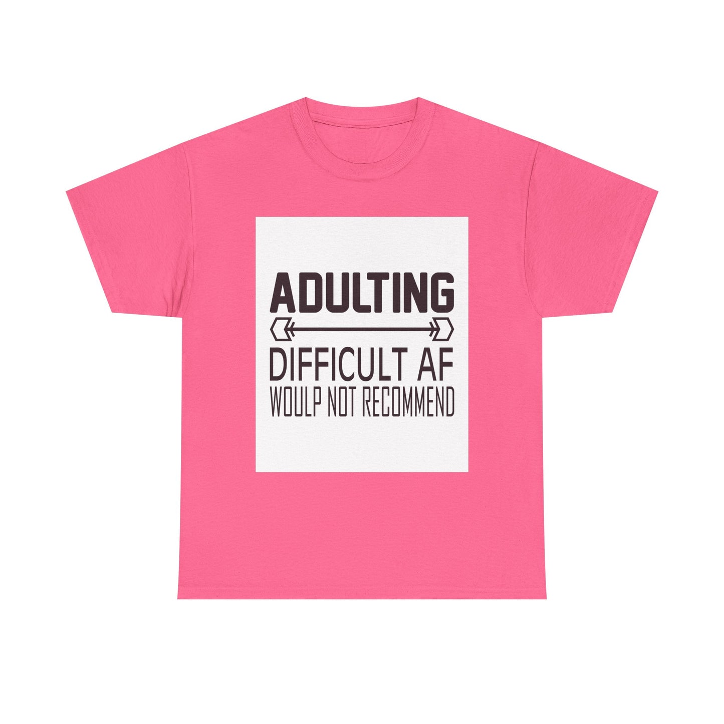 Adulting is Difficult Unisex Heavy Cotton Tee - Humorous T-Shirt for Young Adults
