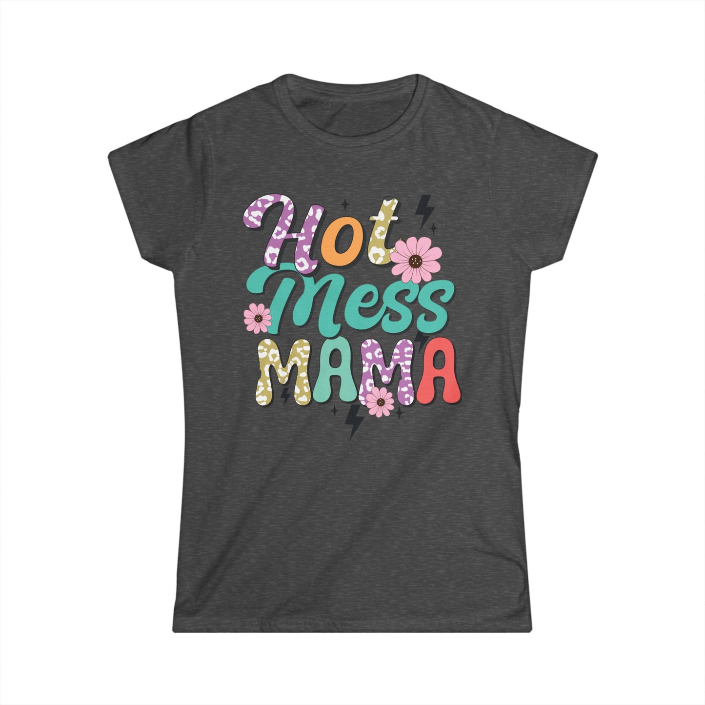 Hot Mess Mama Women's Tee - Fun, Casual Wear for Moms, Great for Mother's Day, Birthday Gift, Family Gatherings, Everyday Style