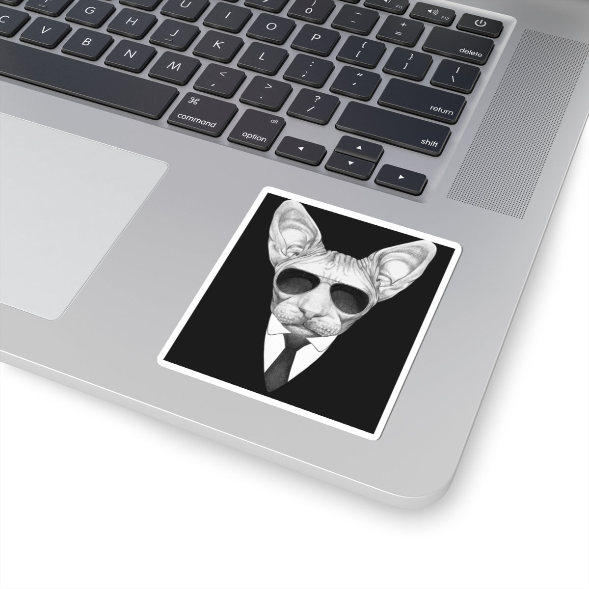 Dapper Cat Kiss-Cut Stickers for Pet Lovers | Stylish Laptop Decals