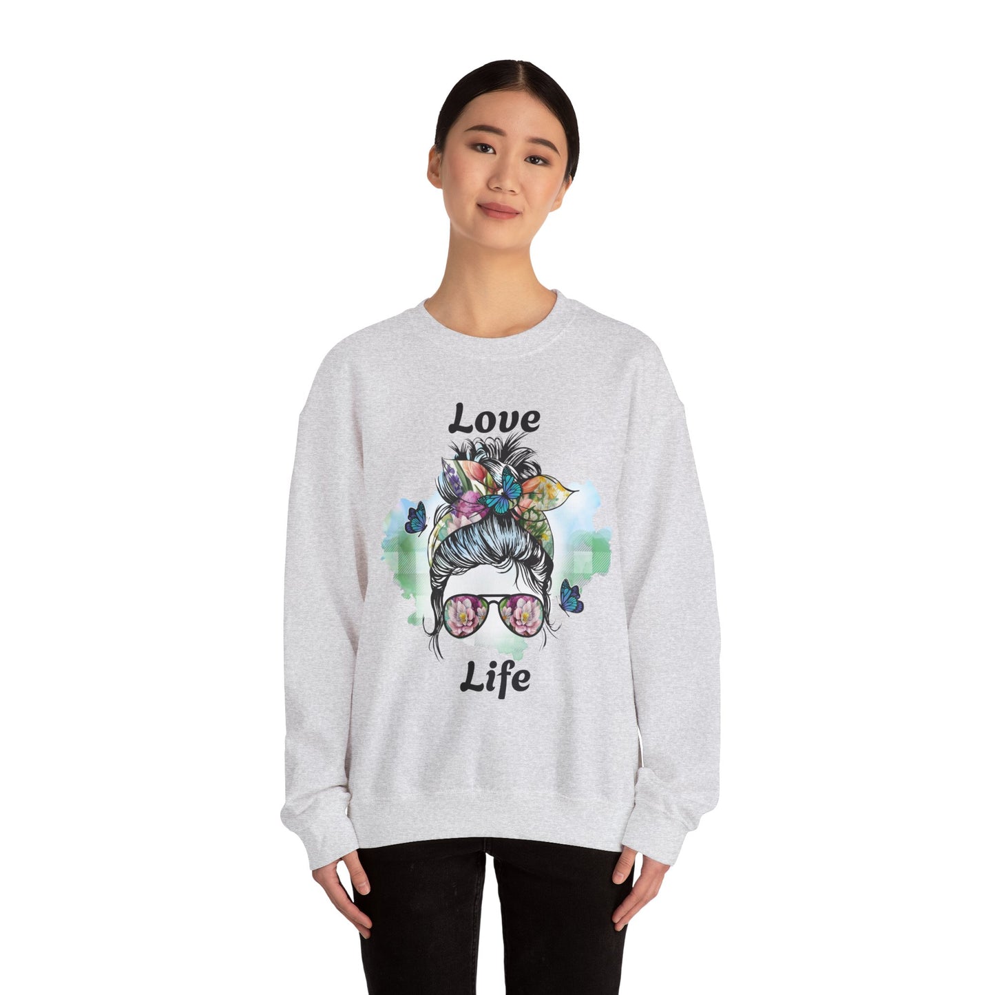 Love Life Unisex Heavy Blend Crewneck Sweatshirt - Stylish and Comfortable