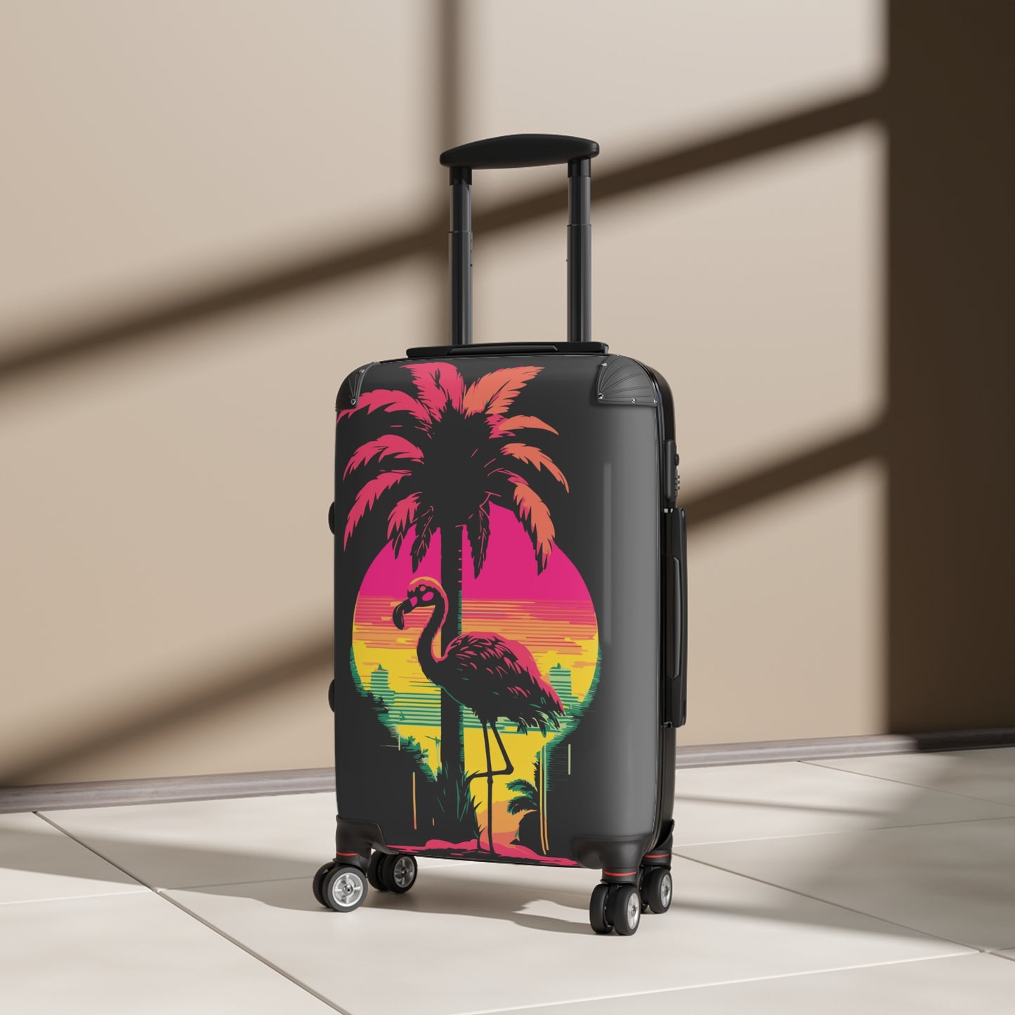 Tropical Flamingo Suitcase - Vibrant Travel Luggage for Adventurers