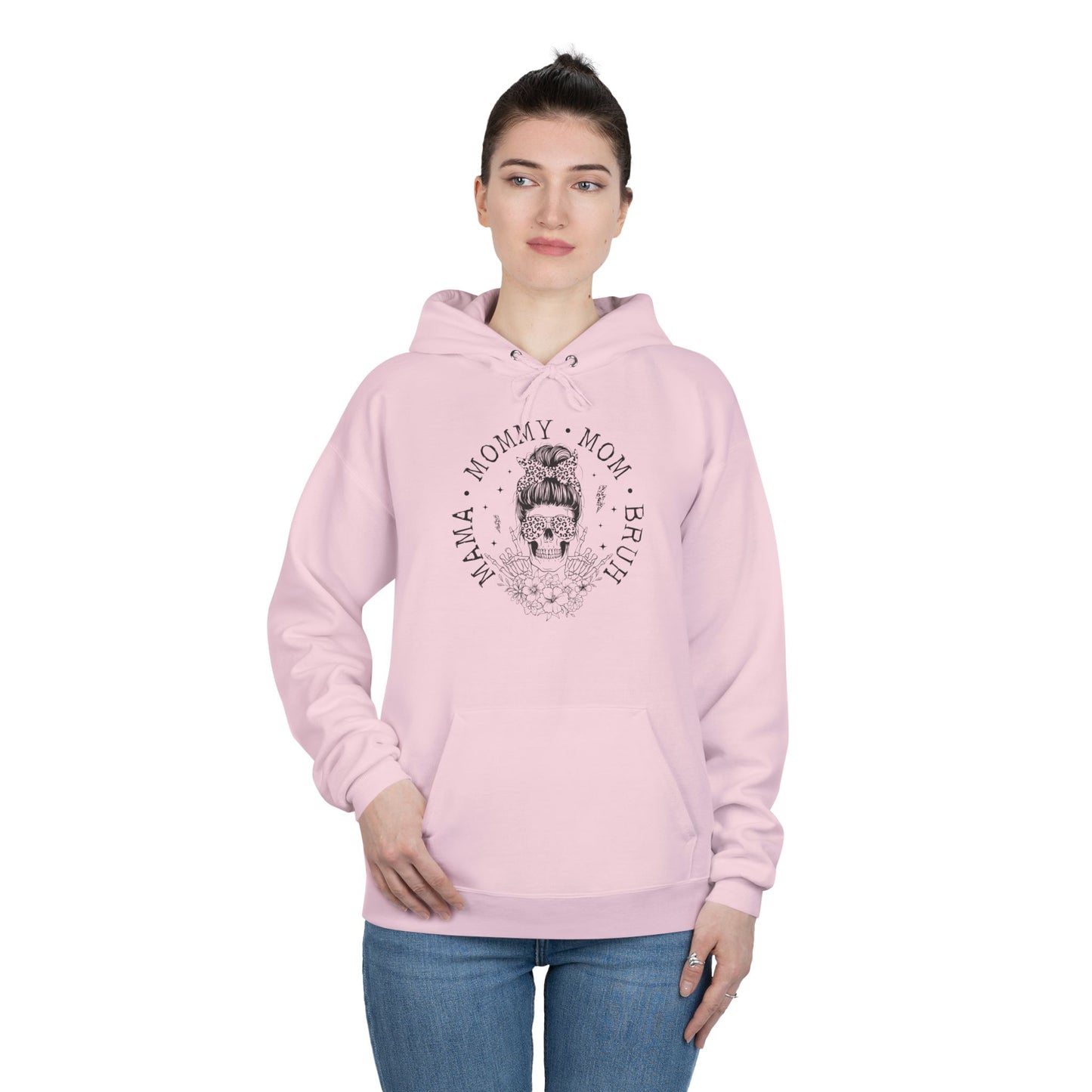 Skull Mom Hoodie - Unisex Eco-Friendly Pullover Sweatshirt for Mothers