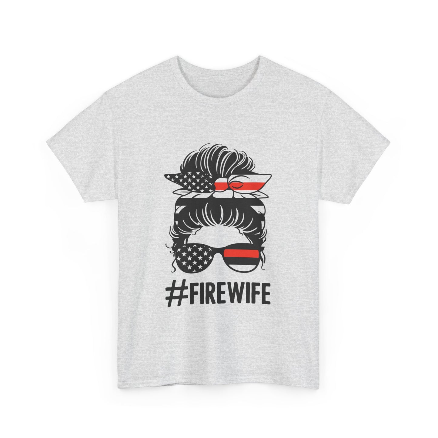 Firefighter Spouse Unisex Heavy Cotton Tee - #FIREWIFE Graphic Shirt