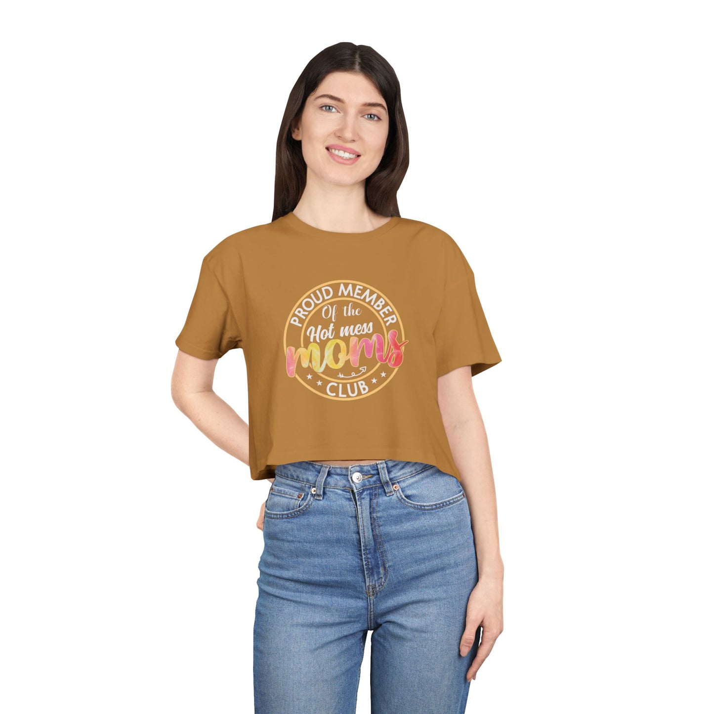 Stylish Mom Crop Tee | Trendy Women’s T-Shirt, Mother's Day Gift, Casual Wear, Summer Outfits, Relaxed Fit