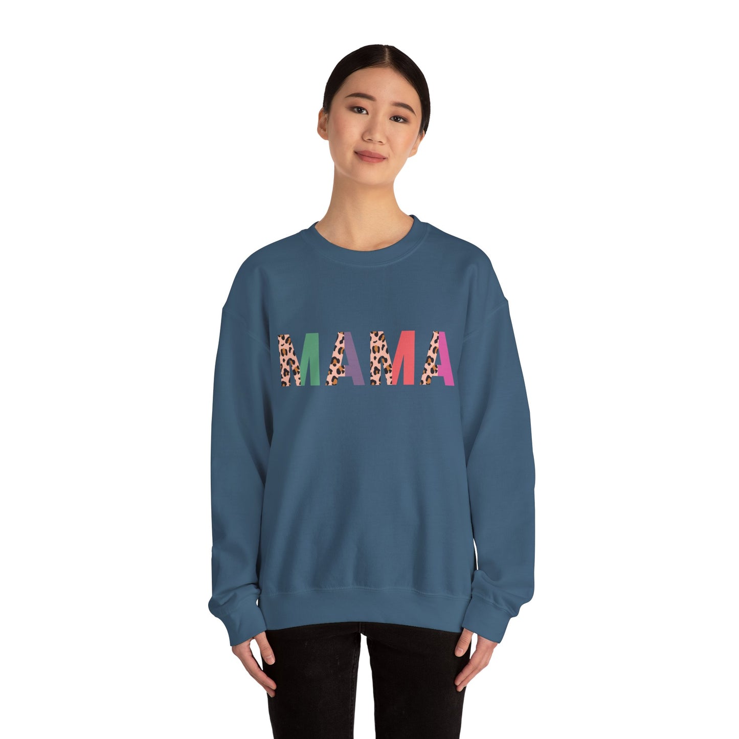 Mama Leopard Print Unisex Crewneck Sweatshirt