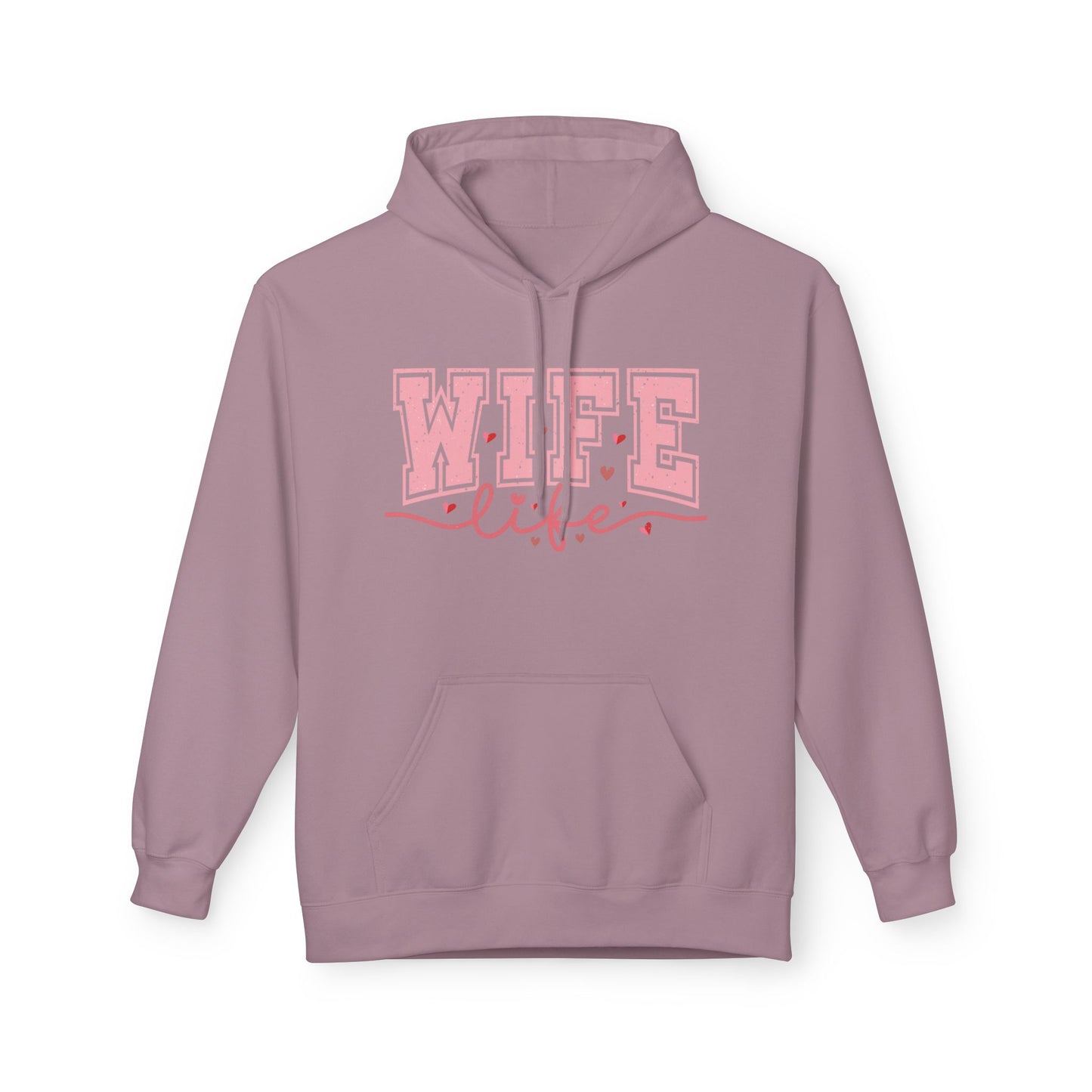 Wife Life Unisex Softstyle Fleece Hoodie | Cozy Gift for Her