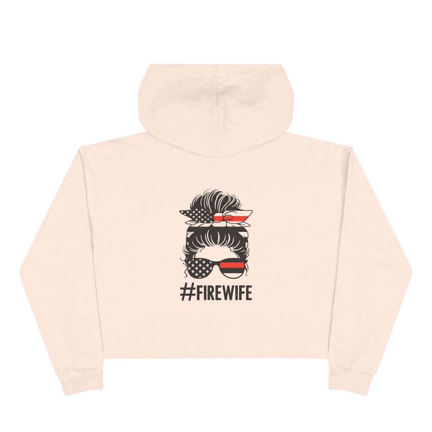 #FireWife Crop Hoodie - Stylish Firefighter Wife Apparel