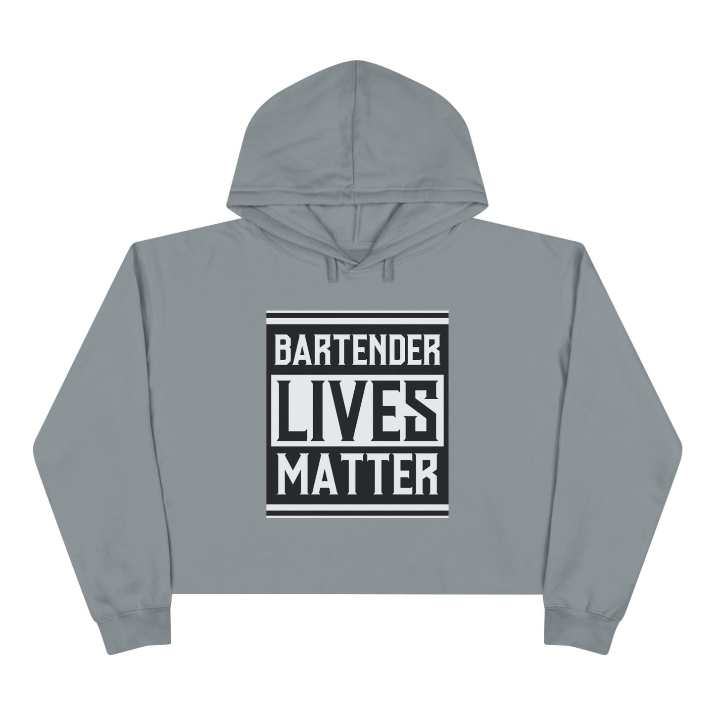 Bartender Lives Matter Crop Hoodie - Support Your Local Bartender