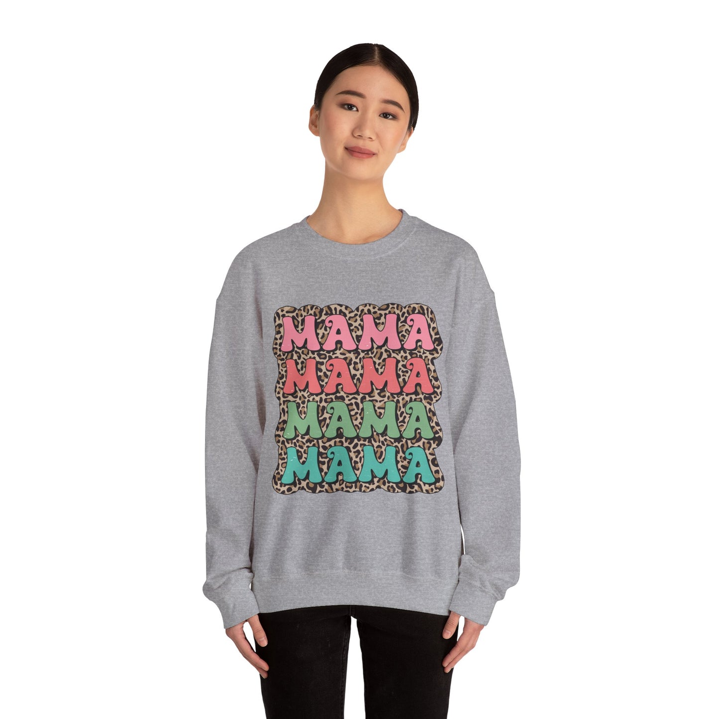 Mama Graphic Crewneck Sweatshirt - Stylish and Cozy for Moms