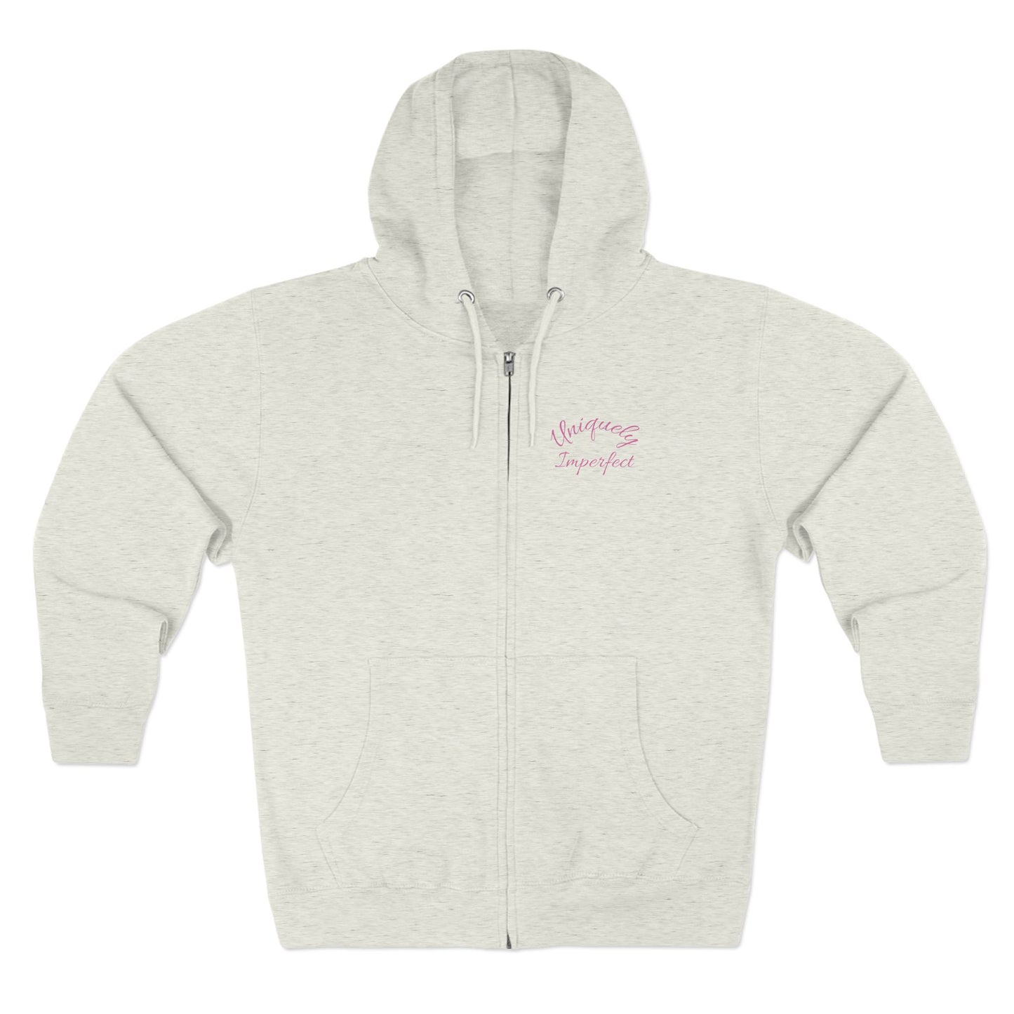 Unique & Imperfect Unisex Zip Hoodie - Edgy Skull Design