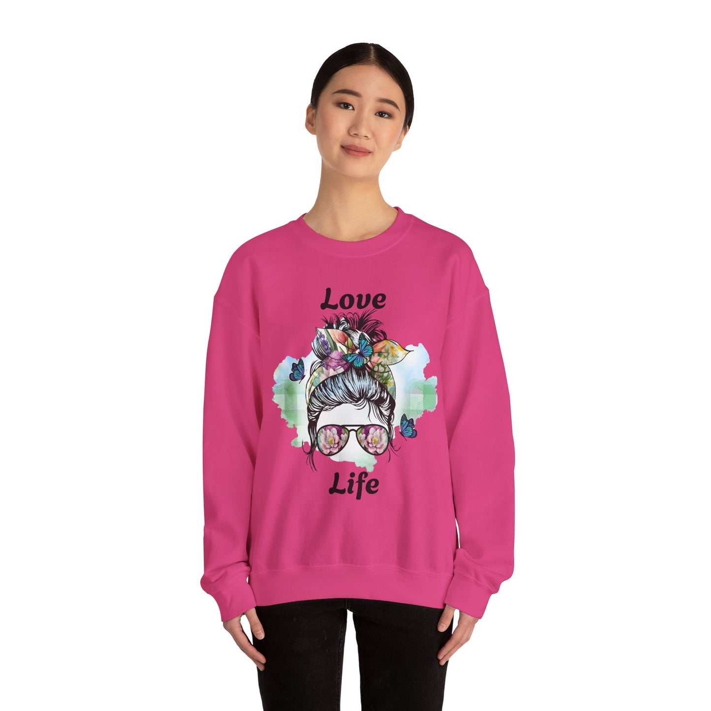 Love Life Unisex Heavy Blend Crewneck Sweatshirt - Stylish and Comfortable