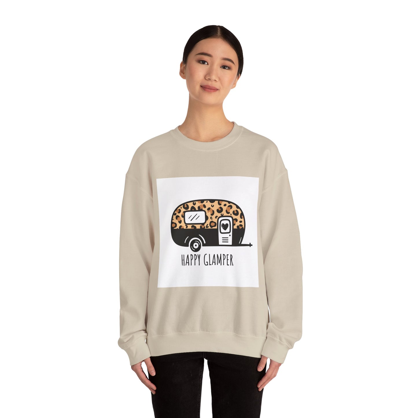 Happy Glamper Unisex Crewneck Sweatshirt - Cozy Camping Apparel