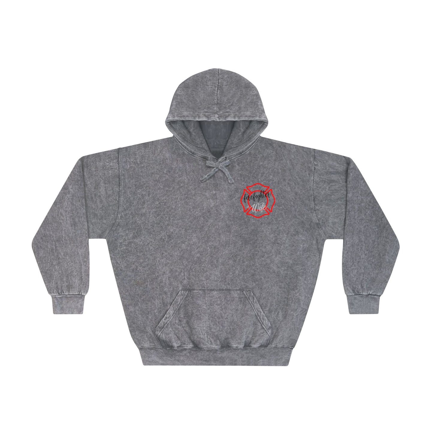 Unisex Mineral Wash Hoodie - #FIREWIFE Graphic, Stylish & Cozy Sweatshirt for Fire Wives