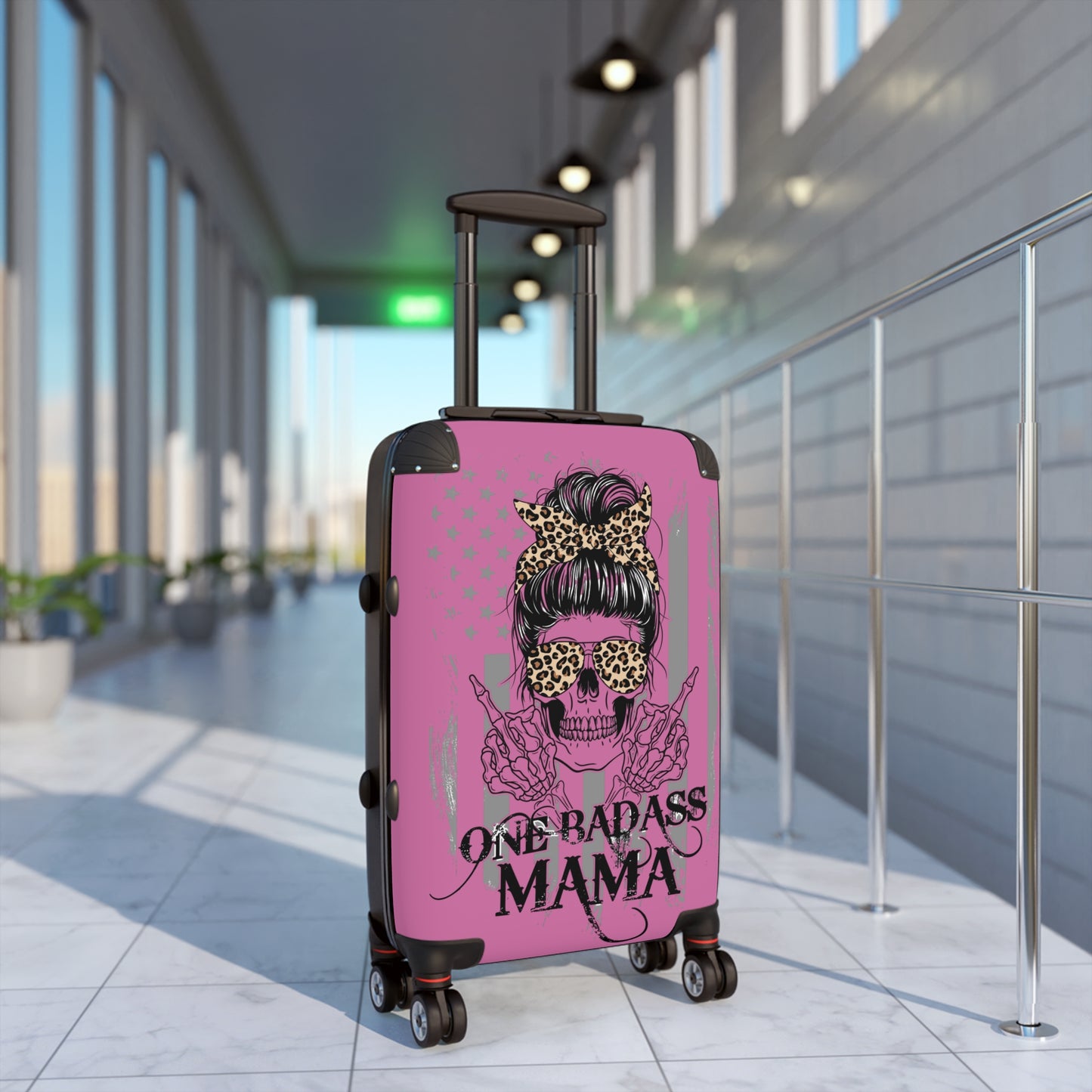 One Badass Mama Luggage Suitcase - Trendy Travel Bag for Empowered Moms