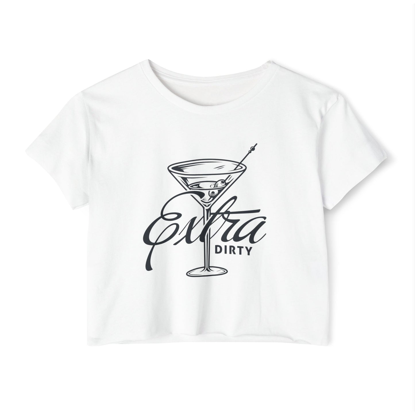 Extra Dirty Cocktail Festival Crop Top | Fun Women's Apparel, Summer Party Shirt, Drink Lover's Top, Gift for Her, Festival Wear