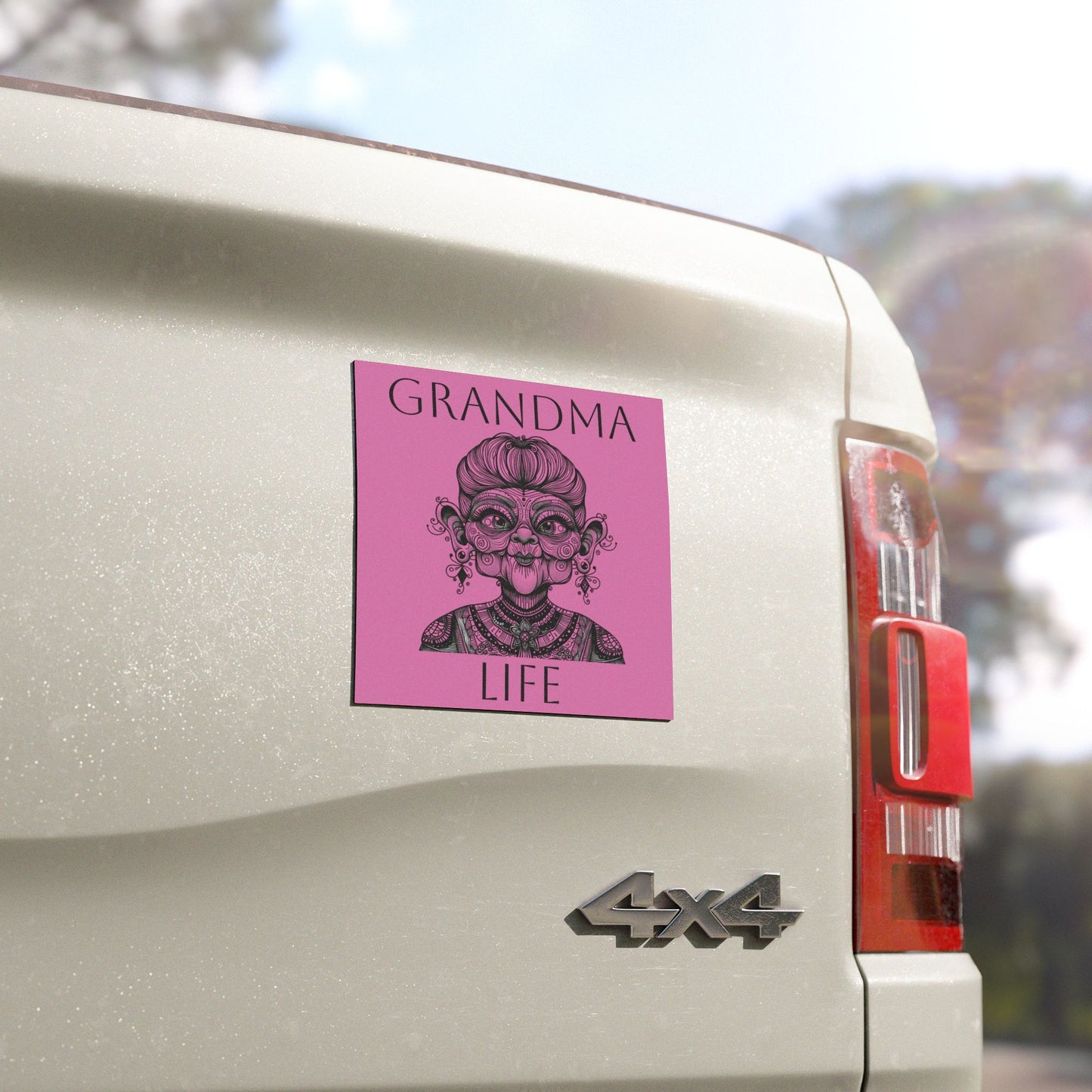 Grandma Life Car Magnet - Fun and Quirky Decor for Proud Grandparents