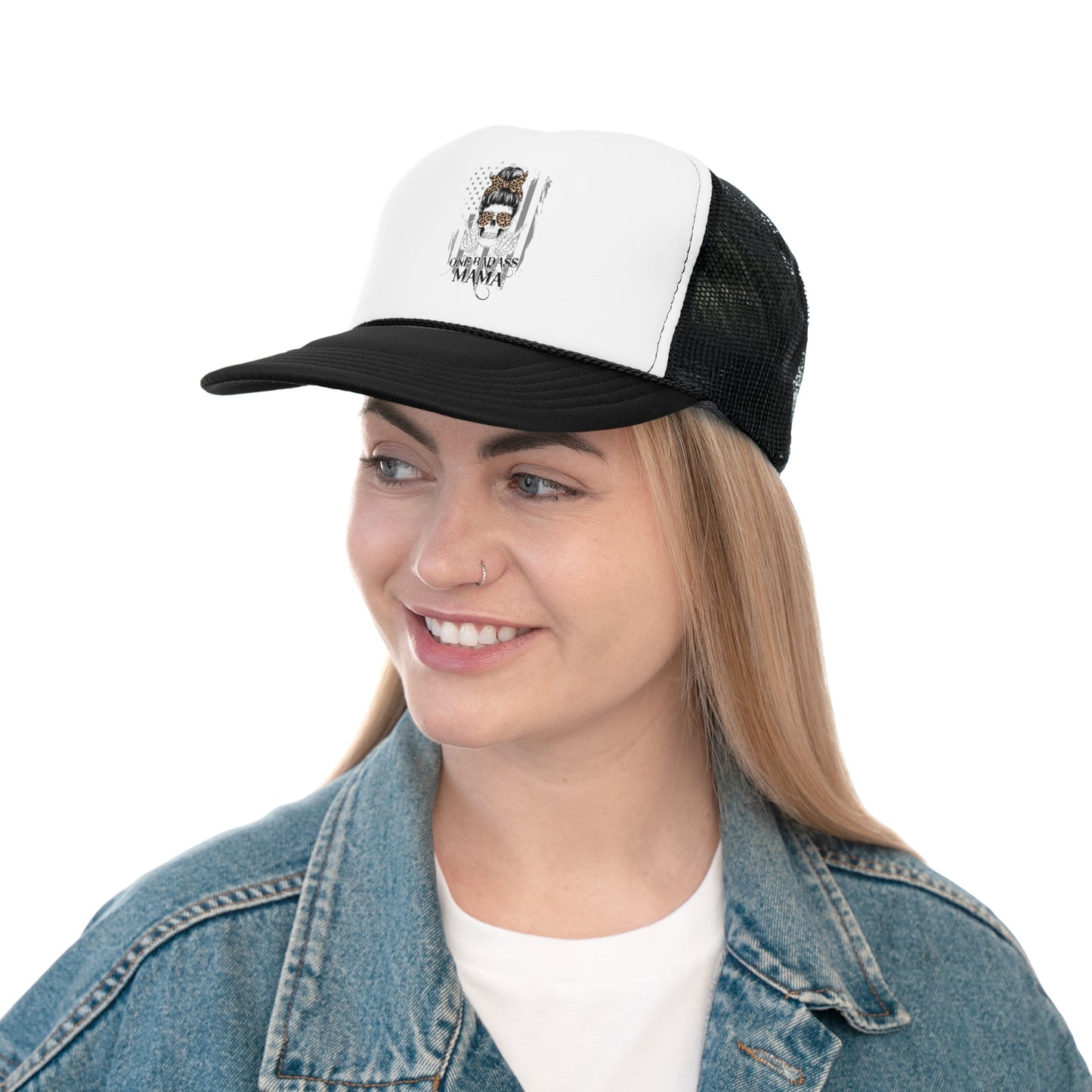 "One Badass Mama" Trucker Cap - Stylish & Edgy Headwear for Moms