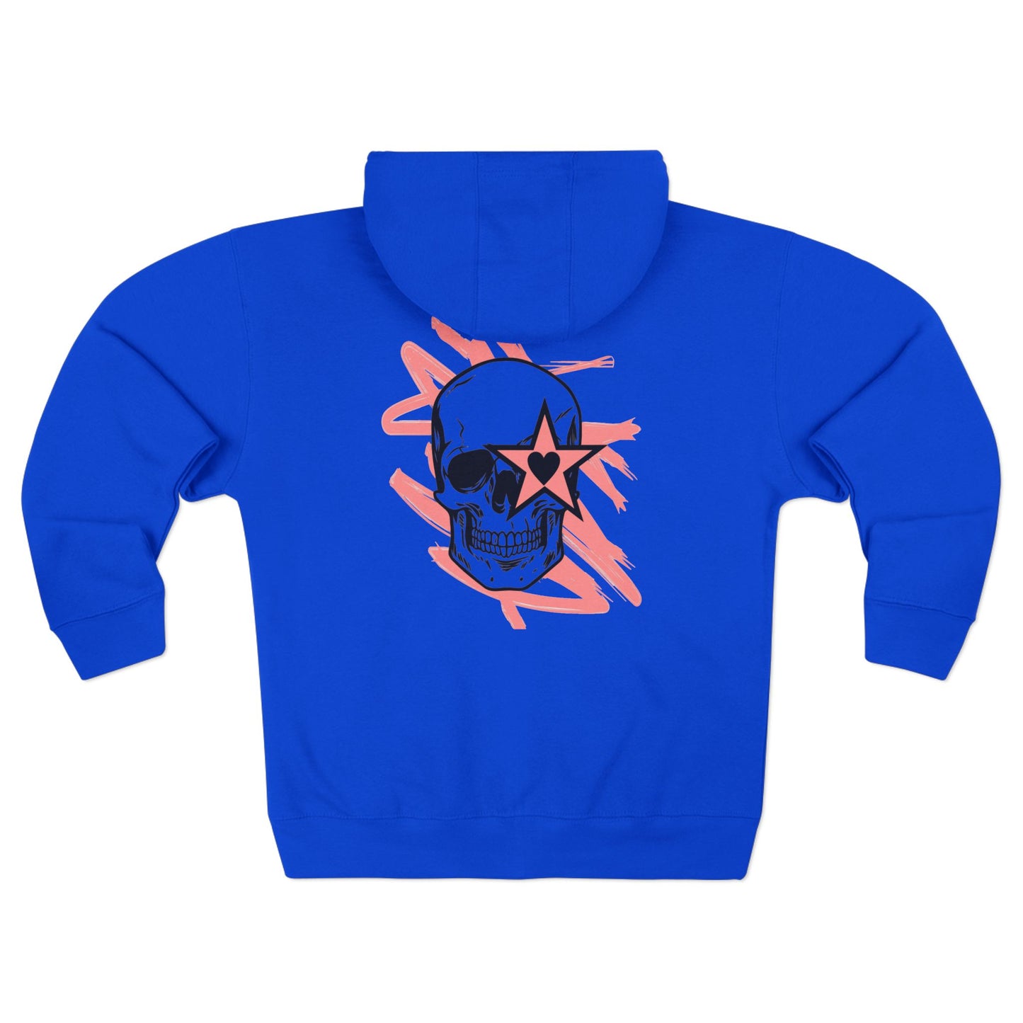 Unique & Imperfect Unisex Zip Hoodie - Edgy Skull Design