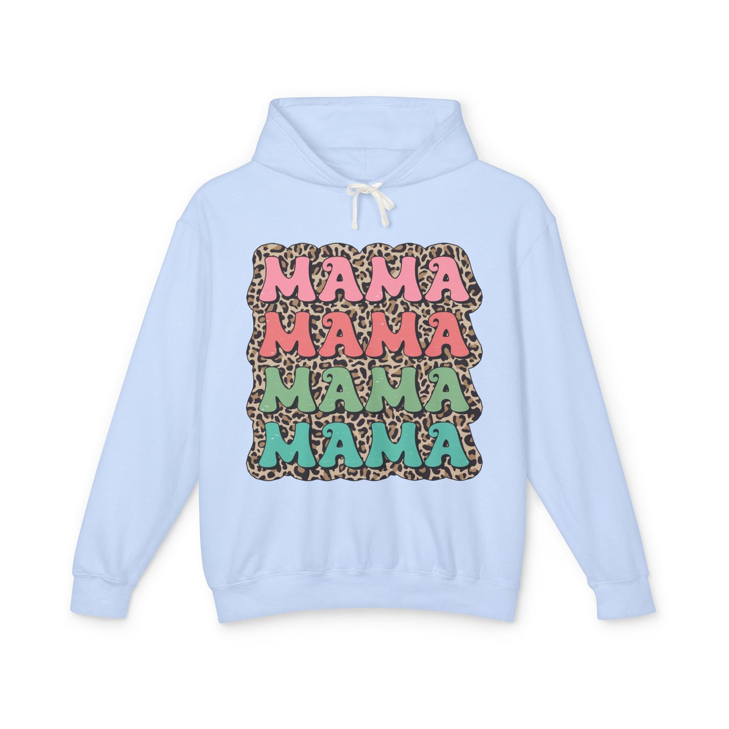 Mama Leopard Print Lightweight Hoodie for Moms