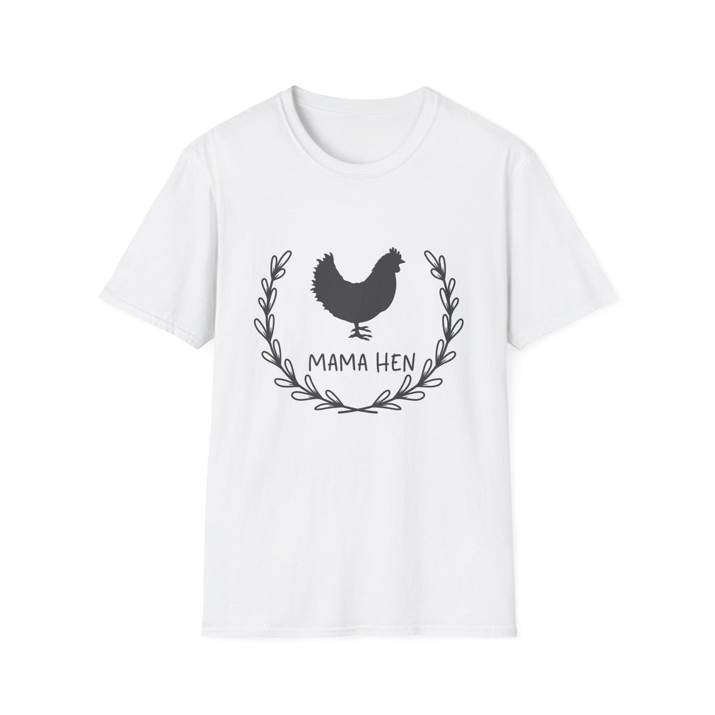 Mama Hen Unisex Softstyle T-Shirt - Cute Farmhouse Design for Chicken Lovers