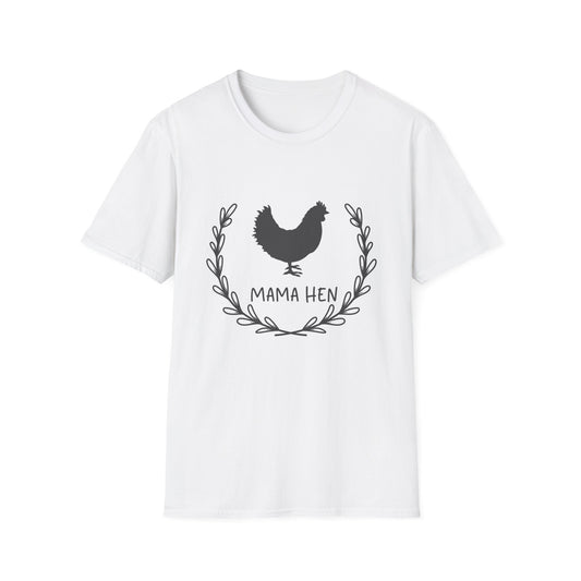 Mama Hen Unisex Softstyle T-Shirt - Cute Farmhouse Design for Chicken Lovers