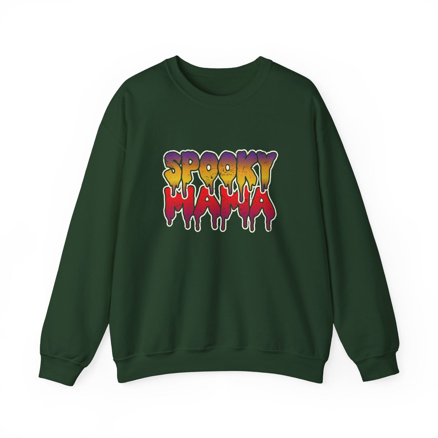 Spooky Mama Crewneck Sweatshirt, Halloween Sweatshirt, Gift for Moms, Cozy Fall Apparel, Unisex Holiday Clothing