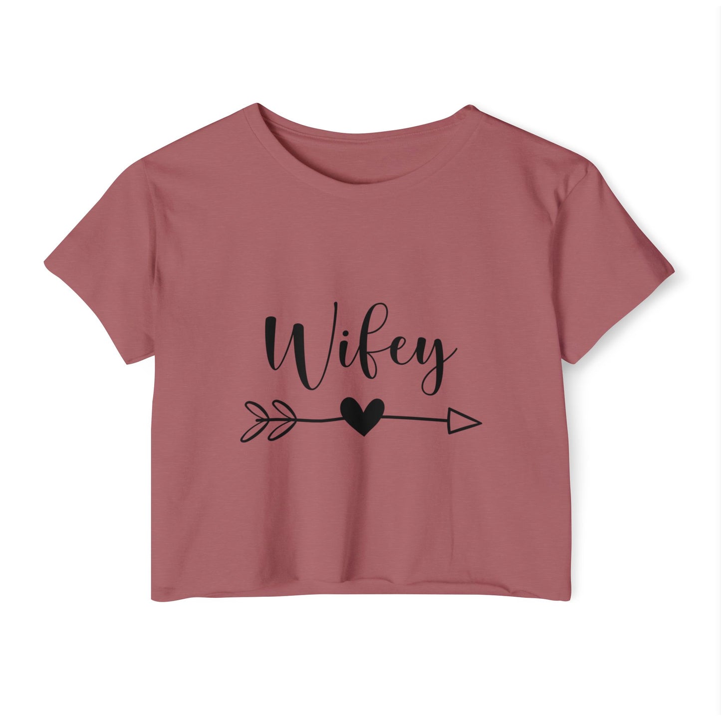 Wifey Festival Crop Top, Women's Crop Tee, Cute Summer Top, Boho Style Shirt, Gift for Her, Anniversary Gift, Trendy Clothing